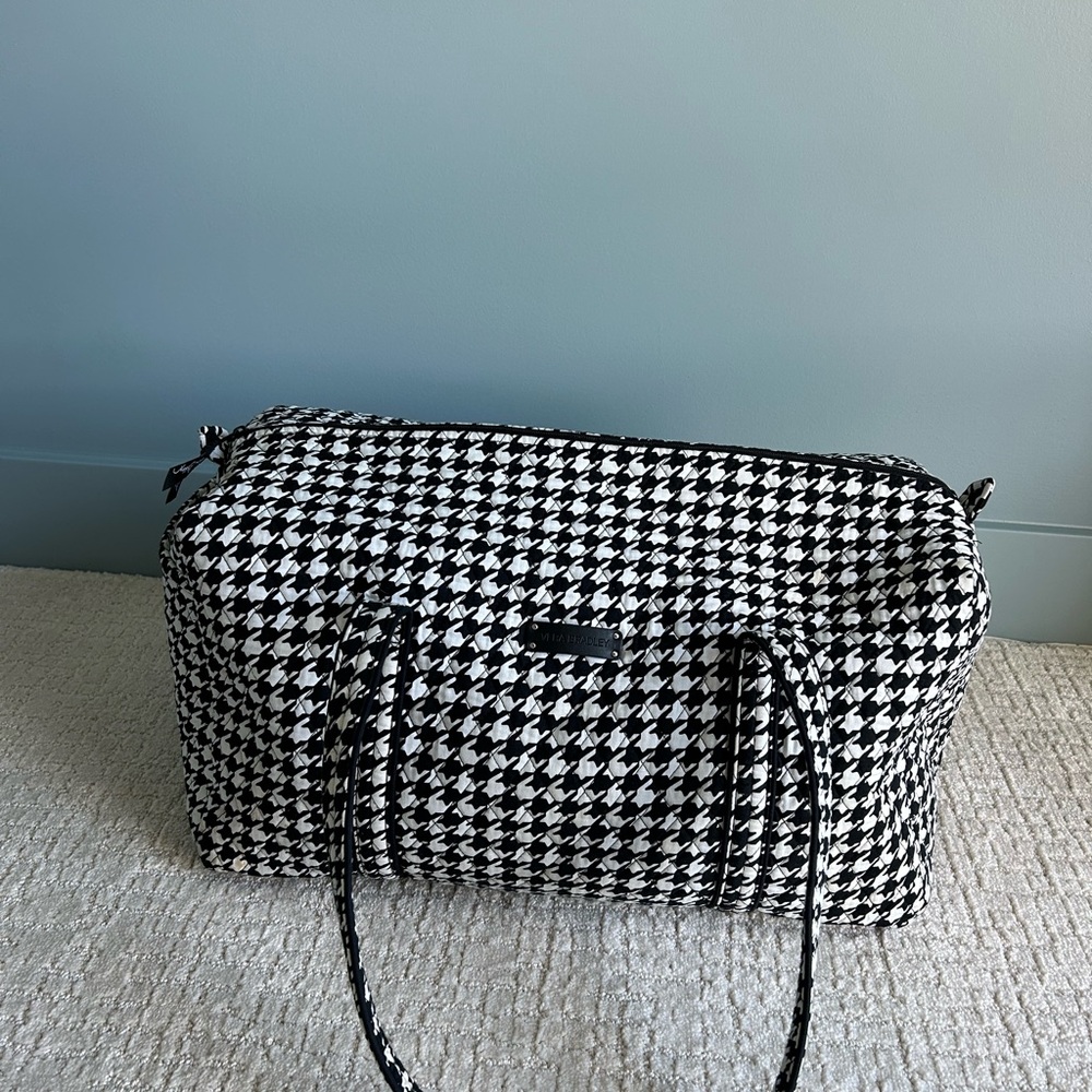 Vera Bradley Black and White Houndstooth duffle Bag